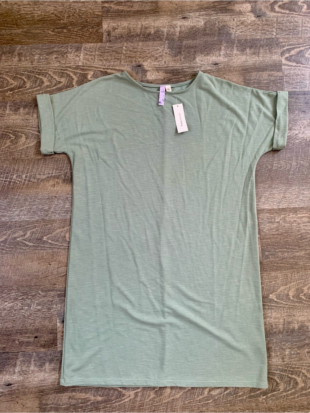 Fransceca’s Light Sage Green Knitwear Short Sleeve Shift Tunic